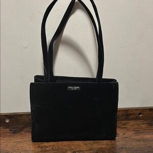 Kate Spade Black Suede Tote Bag